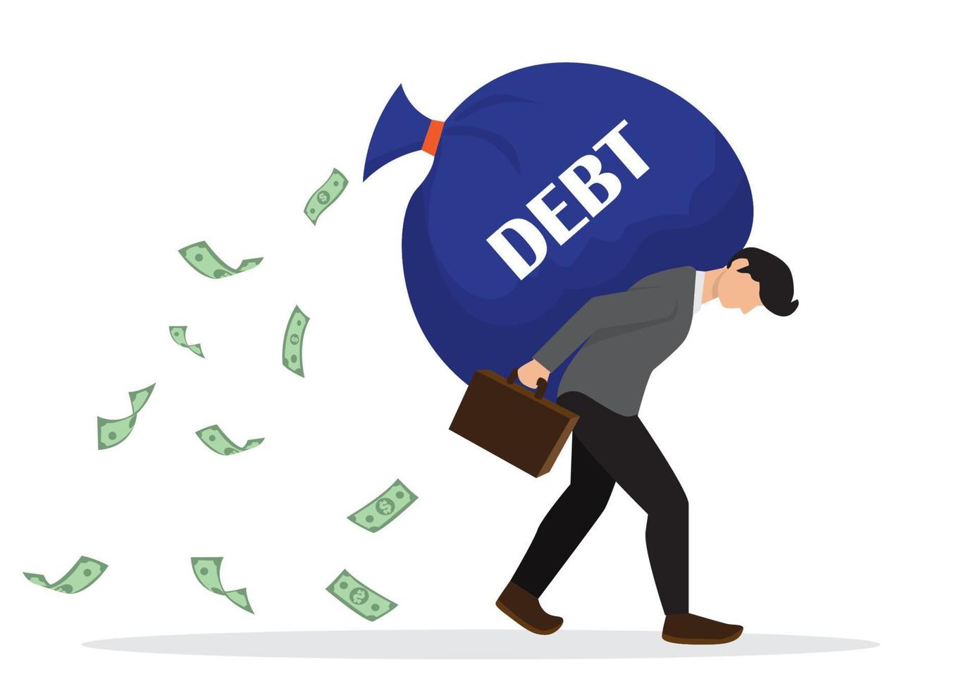 businessman-carrying-big-bag-on-his-back-financial-problem-business-debt-bad-finance-concept-illustration-with-white-background-vector